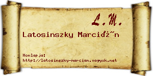 Latosinszky Marcián névjegykártya